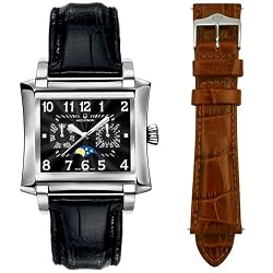Accutron Men's 26C08 Innsbruck Moonphase Leather Watch