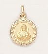 10 Kt Gold Religious Medals - St. Jude - Our Lady of Guadalupe - 12.3MM Diam. - Premium Box