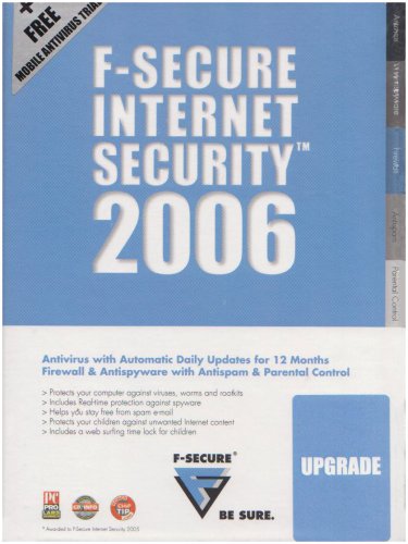 Buy F-Secure Internet Security 2006 Upgrade online at Discounted New and Used prices. Delivered to your door with Off-The-Bookshelf.