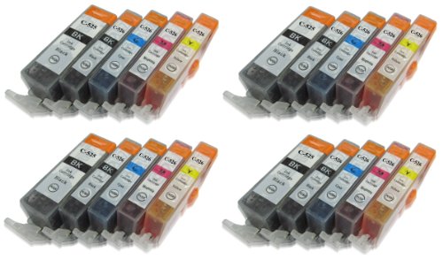 20 Druckerpatronen mit CHIP kompatibel für Canon PGI-525 CLI-526 Canon Pixma IP4850 , MG5120 , MG5150 , MG5250 MG6120 , MG6150 , MG8120 , MG8150 Bubprint®