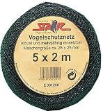 Star 17001250 Vogelschutznetz Arosa 10x4 m schwarz/gruen