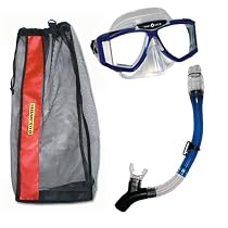 U.S. Divers Sideview Silicone Mask and Total Dry Submersible Snorkel Combo Set