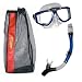 U.S. Divers Sideview Silicone Mask and Total Dry Submersible Snorkel Combo Set