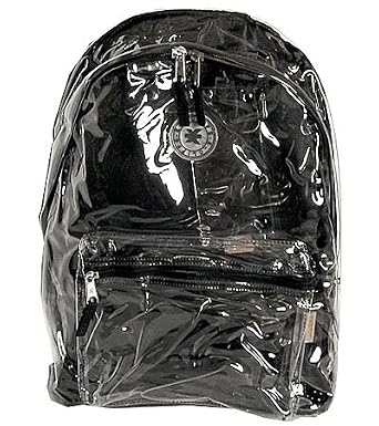 Click here to buy K-Cliffs Clear PVC School Backpack  Outdoor Backpack with Black Back Panel by K-Cliffs.