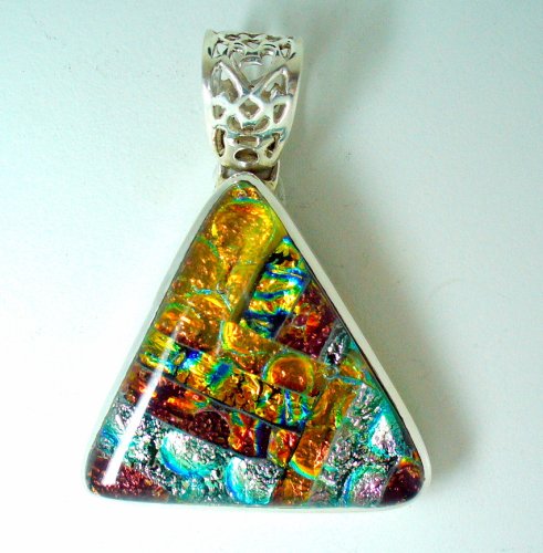 Sterling Silver Dichroic Glass Pendant Sterling Silver Dichroic Glass Pendant