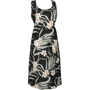 Melia (Plumeria) Hawaiian Aloha Short Tank Dress