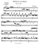 Bach C.P.E. Sonata in A Minor: Instantly download and print sheet music