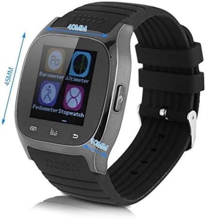 Top Digital Store M26 Bluetooth Smart Watch LED Light Display Watch with Dial / Call Answer / SMS Reminding / Music Player / Anti-lost / Passometer / Thermometer for Samsung / HTC + More (Black) (black)