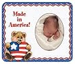 Made in America - Baby Photo Magnet Frame