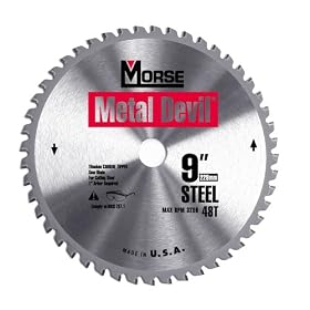 MK Morse CSM948SC Metal Devil 9-Inch 48 Tooth Steel Cutting Saw Blade with 1-Inch Arbor