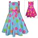Rare Editions - Rare Too Little Girls 4-6X TURQUOISE BLUE MULTI-DOT RIBBON DRESS