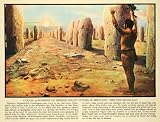 1933 Print Carnac Stones Chellean Neanderthal Stone Age Archaeology Anthropology - Original Color Print