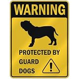 WARNING  NEAPOLITAN MASTIFFS PROTECTED BY GUARD DOGS  PARKING SIGN DOG