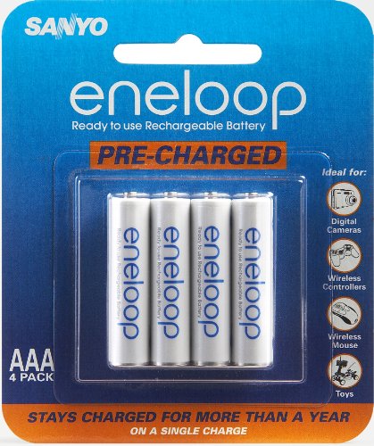 Sanyo Eneloop AAA NiMH Pre-Charged Rechargeable Batteries (4 Pack) Reviews