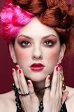 Closeup Portrait of Fashion Girl Face with Jewel - 24