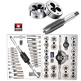 Neiko 45-Piece High-Strength Steel Alloy Tap & Die Set - Large Size Metric M6 to M24
