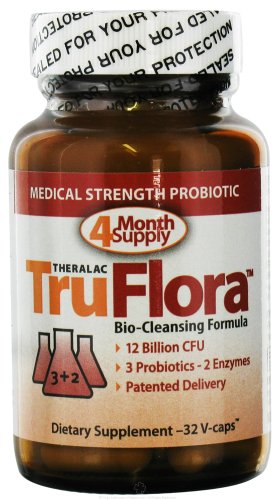 Master Supplements Truflora, 15 Billion CFU, 3 Probiotics, 2 Enzymes,  32 - V-Caps