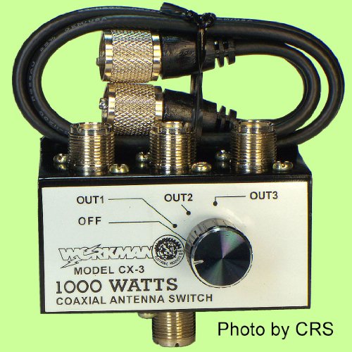 COAX Antenna SWITCH CB / Ham Radio with 3' Jumper cable - Workman CX3 and CX-3-PL-PL