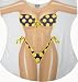 Polka Dots Bikini Cover up T-shirt Lady's Fun Wear (Plus, White)