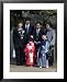7-5-3 Festival, Family at Kitano Tenmangu Shrine, Kyoto City, Honshu, Japan Framed Art Poster Print by Christian Kober, 25x31