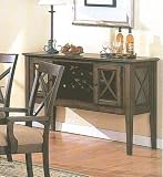 Contemporary Style Cross Design Wood Server Wine Storage