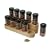 T&G Spice Block with 10 Bart Spice Jars in Natural Hevea, 280x120x75mm (colour boxed)