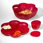 Tupperware Open House Chip 'N Dip Serving Bowl Set, Ruby Red $34.99