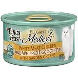 Fancy Feast Gourmet Cat Food, Chicken and Whipped Egg Souffle with Garden Greens, 3-Ounce... by Fancy Feast