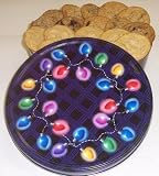 Gourmet Food : Scott's Cakes Cookie Combos - Brownie Chunk and Peanut Butter 2 1/2lb. Christmas Lights Tin
