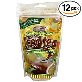 Fruit Blooms Organic Lemonade Iced Tea Mix, 8.1-Ounce Pouches (Pack of 12)