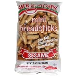Angonoa's Mini-Breadsticks, Sesame, 5-Ounce Bags (Pack of 12)