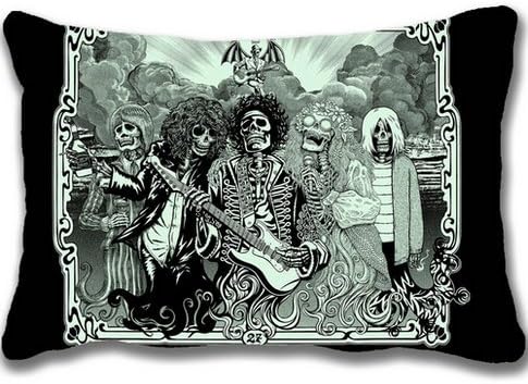 Popular Custom Design Zippered Pillows 20 X 30 Inch Jimi Hendrix Kurt Cobain Jim Morrison Janis Joplin Throw Pillow Case Cushion Cover (Two sides)