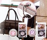 【お手軽バッグハンガー フックフック】【パープル】 バッグ バッグハンガー ハンドバッグ バック バックハンガー ハンドバック フック ハンガー 便利グッズ 便利雑貨 雑貨 小物 丸型 キラキラ お洒落 傘かけ 傘掛け 袋 買い物袋 テーブル