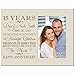 LifeSong Milestones Personalized Fifteen Year for her him Couple Custom Engraved Wedding Gift for Husband Wife Girlfriend Boyfriend Photo Frame Holds 4x6 Photo (Ivory)