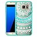 SmartLegend Cute Galaxy S7 Edge Case, Slim Fit IMD Ultra Hybrid Dual Layer Clear with Lace Mandala Floral Pattern Shockproof Protective Samsung Galaxy S7 Edge Case for Women Girls- Mint Green