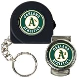 MLB Oakland Athletics 6' Tape Measure, Key Chain & Money Clip Set