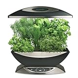 AeroGrow AeroGarden 6 Elite with Gourmet Herb Seed Kit, Black with Stainless Accents