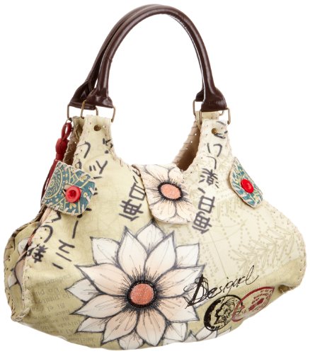 Desigual Redond Jap Des, Sac &agrave; main - Beige, Synth&eacute;tique