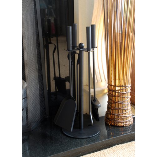 Fireplace/fireside Companion Set Fire Tweesers/brush/poker/coal Shovel Picture