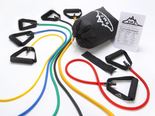 51PAwMUKw0L Black Mountain Products New Strong Man Set of 6 Resistance Bands