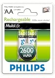 Philips Multi Life NiMH Akku AA Mignon 2600 mAh 2er Pack