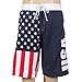 Calhoun Men's Americana USA Flag Fourth of July Swim Board Shorts (USA, X-Large)