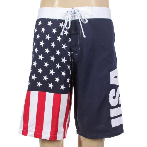 USA American Flag Mens Swim Boardshorts