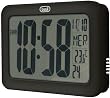 Trevi 3328 Jumbo Display Black LCD Wall Clock with Calendar and Temperature Display