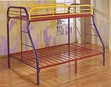 Dazzling 2" Tube Rainbow Twin/full Bunk Bed