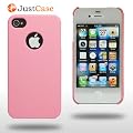 JustCase Slim iPhone 4 4S Case - Retail Packaging, 2 Screen Protectors, Matching iPad Smart Cover Color (Pink)