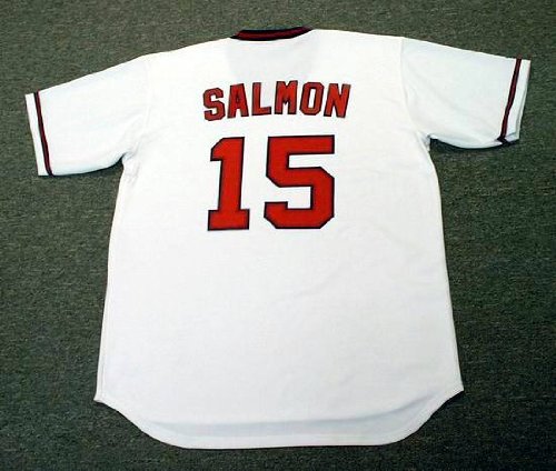 TIM SALMON California Angels Majestic Cooperstown Throwback Home Baseball Jersey