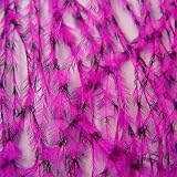 5 pcs New Fashion Grizzly Real Soft Natural Feather Hair Extension Color Fuchsia