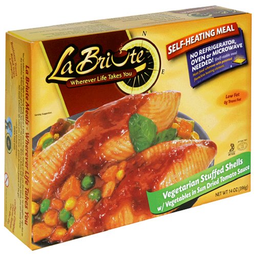 La Briute Self Heating Meal, Vegetarian Stuffed Shells, 14-Ounce Meal (Pack of 6) by LaBriute Meals