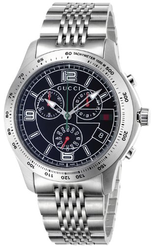[グッチ]GUCCI 腕時計 Gタイムレス ブラック文字盤 クロノグラフ デイト YA126205 メンズ 【並行輸入品】
